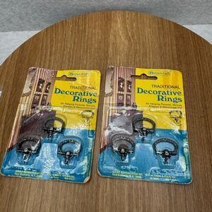 Homecraft Decorative Rings 6pc Colonial Bronze OS New Vintage Ornate Hardware